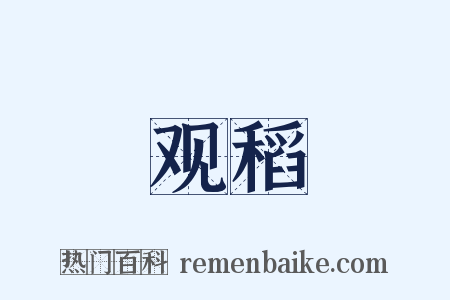 观稻是什么意思的图片